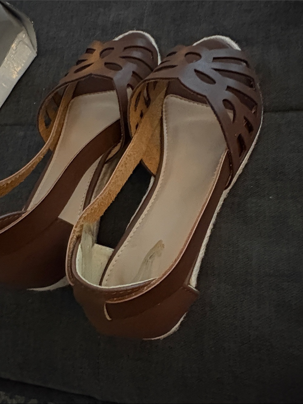 Women’s Brown Cutout Slingback Sandals